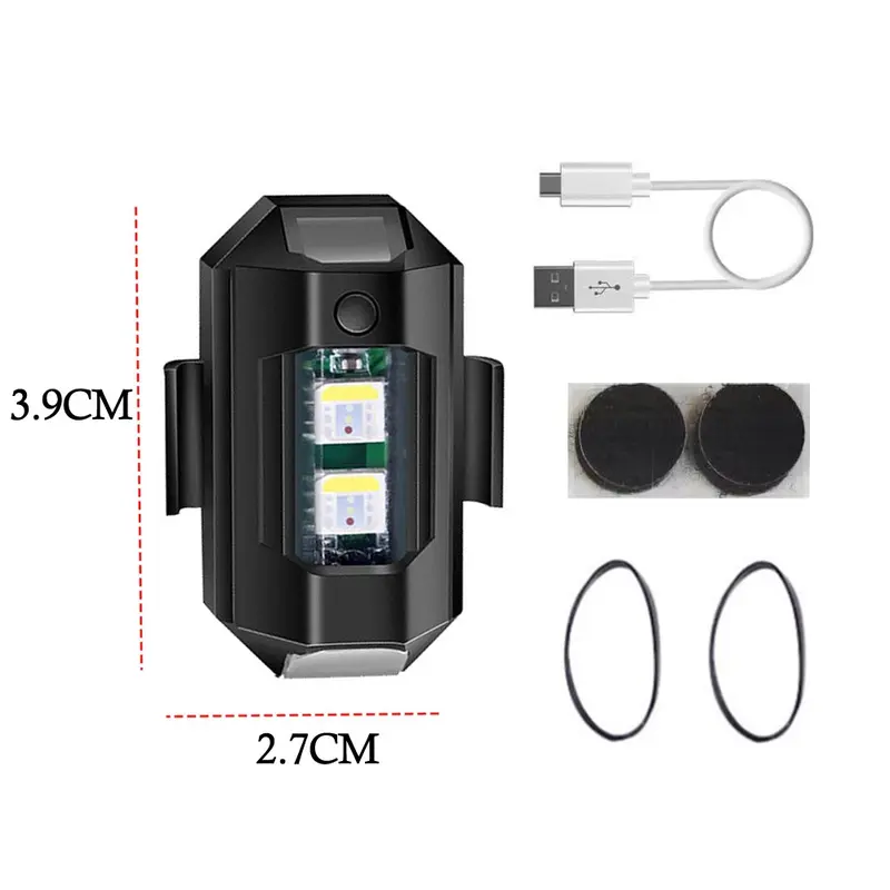 Đèn LED Cảnh Báo Xe Máy Nhiều Chế Độ Có Thể Sạc Lại 1 Cái 1