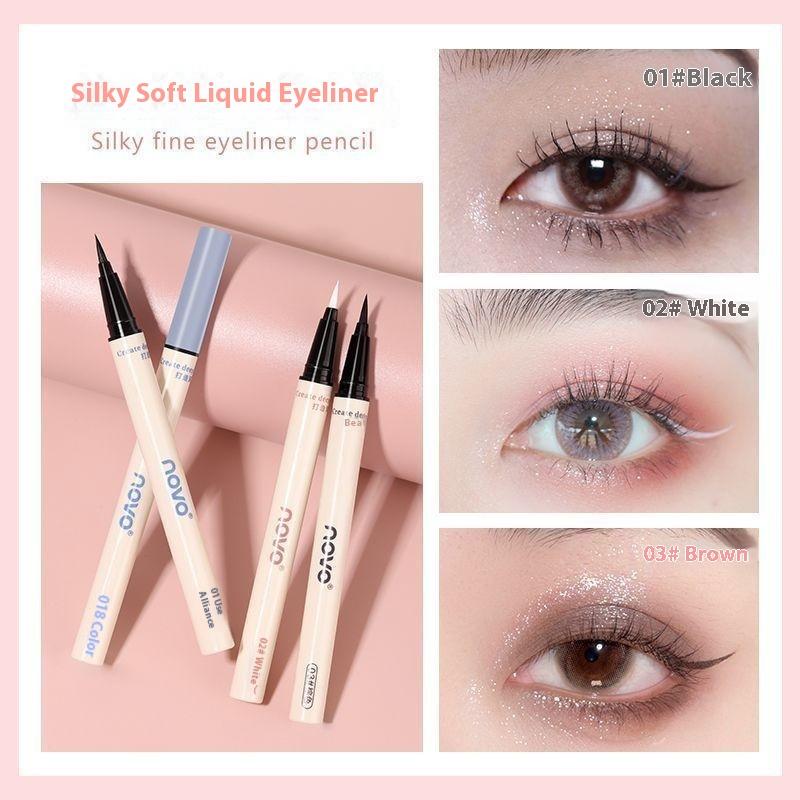 [0.01mm Ultra Fine Liquid Eyeliner]Waterproof and sweatproof Long-lasting color without smudging Student beginner eyeliner Easily create exquisite eye makeup   natural eyeliner   eyeliner 7
