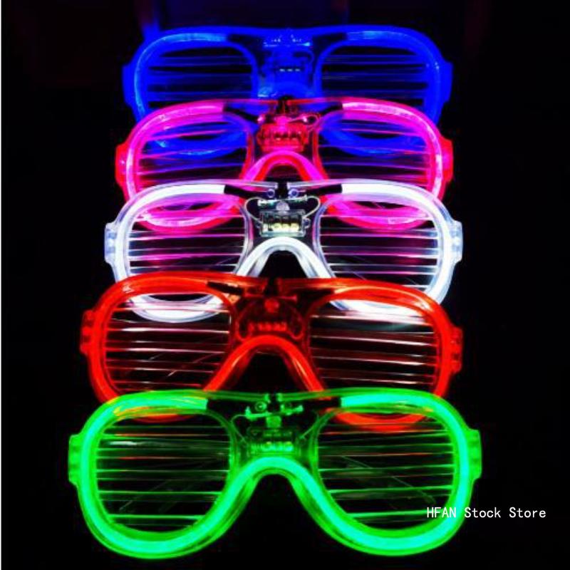 Product Introduction of Light Up LED Glasses 5 Colors Glow Glasses Glow in The Dark Party Supplies Neon Party Favors for Kids Adults 9