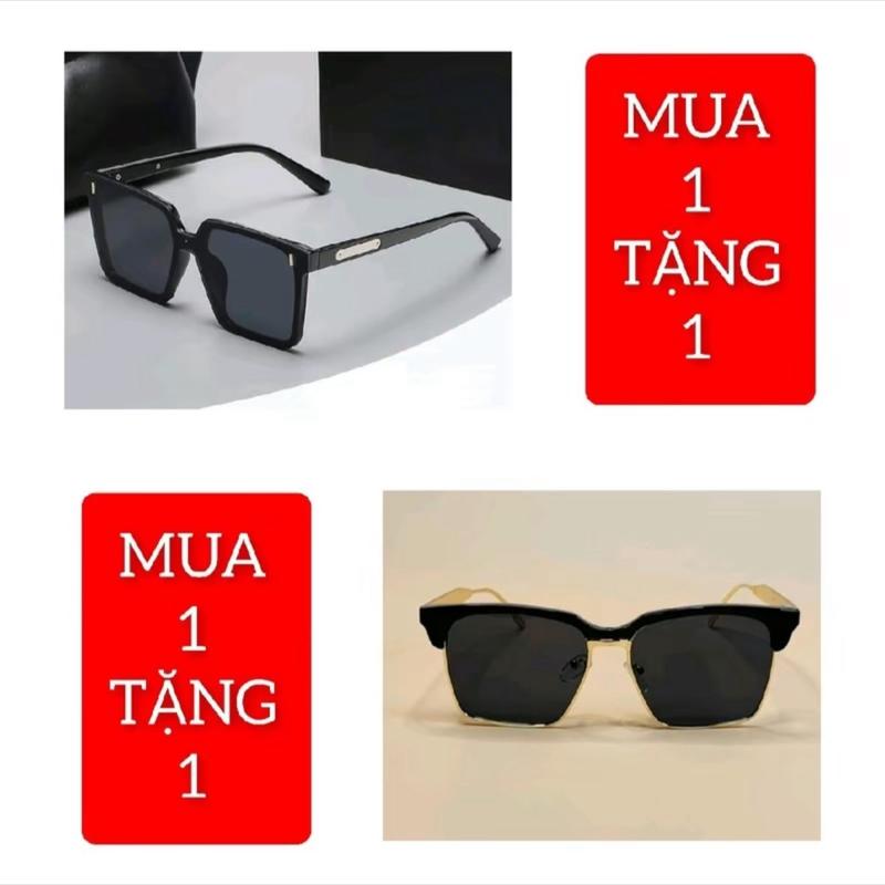 (SIÊU SALE MUA 1 TẶNG 1) - Combo Kính Full Đen Không Viền Kèm Kính Gọng Kim Loại Mạ Tĩnh Điện - Mã M1T1 Mắt Kính Nam Nữ Chống Tia Uv - Kính Mắt Men Women VOI kinh  mat kính  thời trang