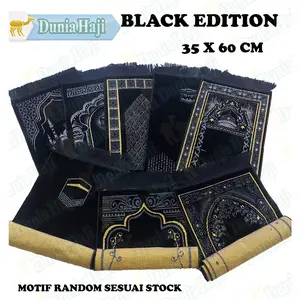 Sajadah Mini 35x60cm Muka Turkey Kepala Black Series Turkiye Hitam Kecil Traveling