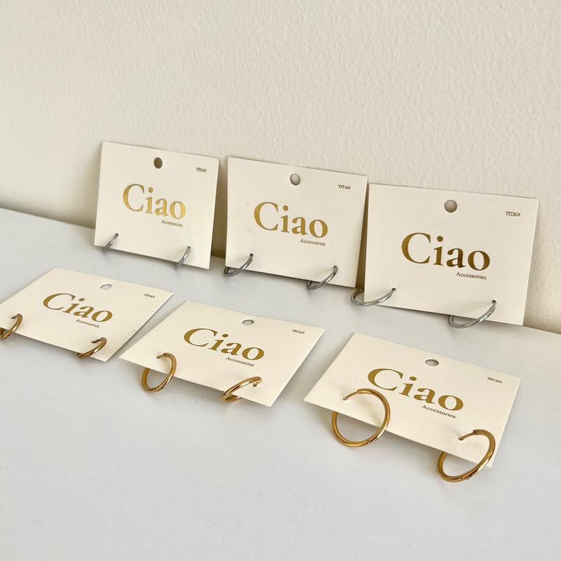 [NHIỀU SIZE] Khuyên tai, bông tai titan không đen gỉ bản tròn trendy Ciao accessories 2