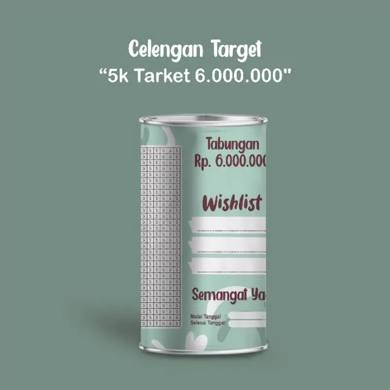 CELENGAN TARGET MURAH CELENGAN VIRAL CELENGAN TIKTOK TABUNGAN BUKA TUTUP ( MEDIUM 5 RIBU TARGET 6 JUTA) CELENGAN PERMANENT MENABUNG