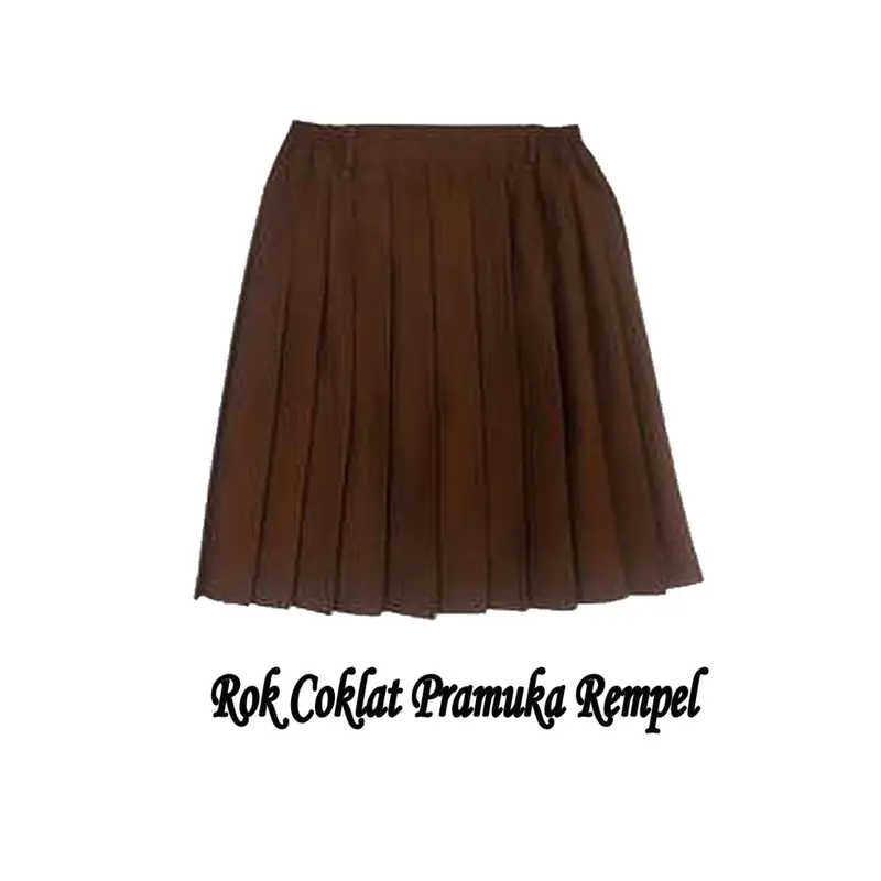 Setelan Seragam Sekolah Pramuka Siaga Perempuan Baju Pendek List dan Rok Pendek Paket Lengkap Kelas 1-6 SD Anak 2