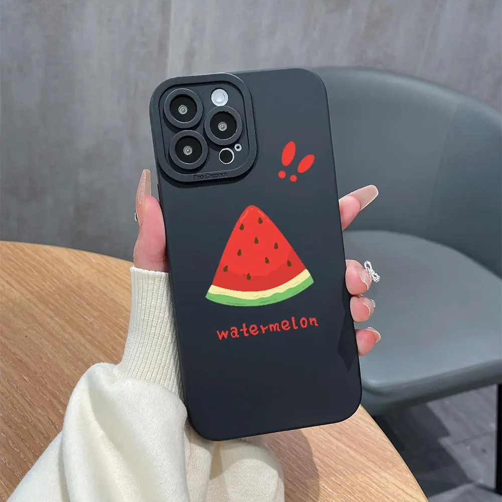 Watermelon Print Phone Case, Mobile Phone Protective Cover, Shockproof Phone Cases Compatible with iPhone & Samsung Galaxy