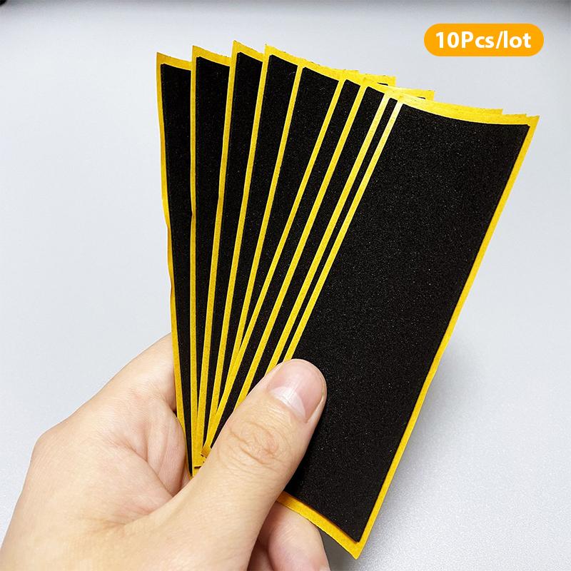 Product Introduction of HZ-Outdoor Products 10Pcs/Lot Black Fingerboard Deck Uncut Tape Stickers Black Foam Grip Tape Non-Slip Stickers 38Mmx110Mm Outdoor Sport 13