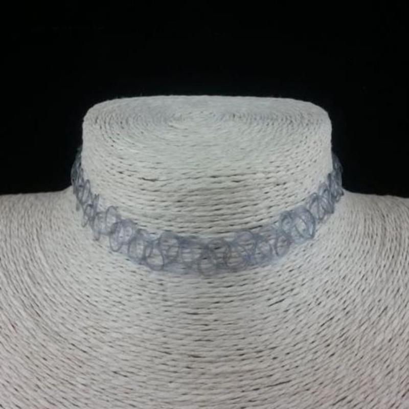 Product Introduction of High Quality Braided Fish Thread Stretch Choker Necklace Vintage Elastic Tattoo Choker Retro Necklace 14