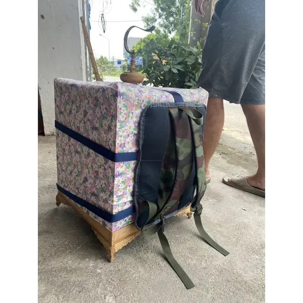 Balo đeo lồng chim chào mào balo đeo lồng đa năng đeo được tất cả các loại lồng 2