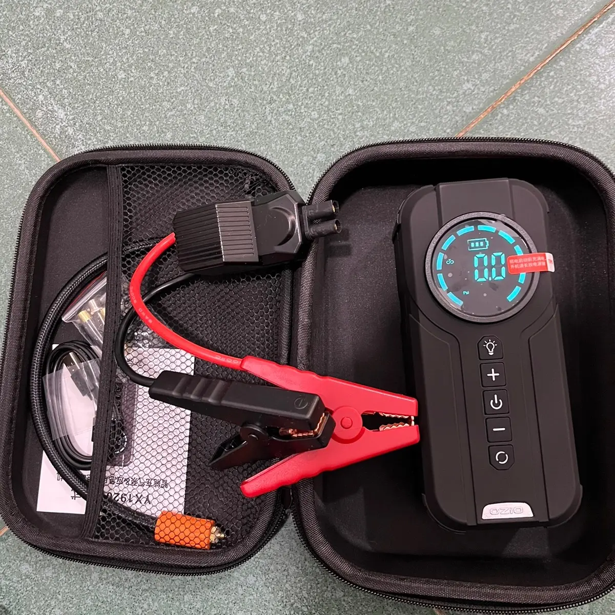 Bộ kích đề nổ xe ô tô Ozio. Kích bình. Bơm lốp. 4 in1