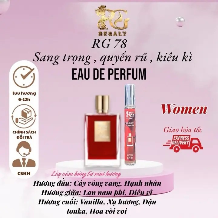 Nước hoa Nữ RG-87 10Ml, Killando ,lưu hương 8h-12h , tỏa hương 2m .