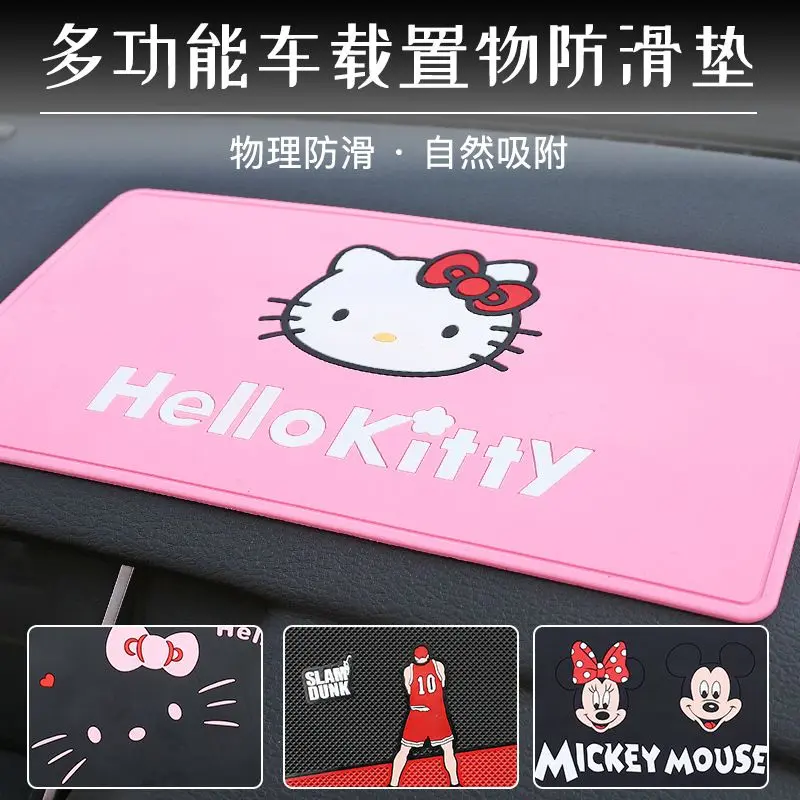 Tatakan Dashboard Kartun / Tatakan Anti Selip slip Matte Dashboard Mobil Kualitas Tebal Motif Kartun