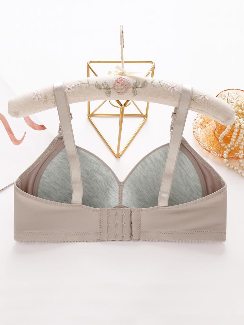 Product Introduction of Women's Solid Wireless Bralette, Comfortable Breathable Adjustable Strap Bra, Soft Lingerie for All Seasons 2