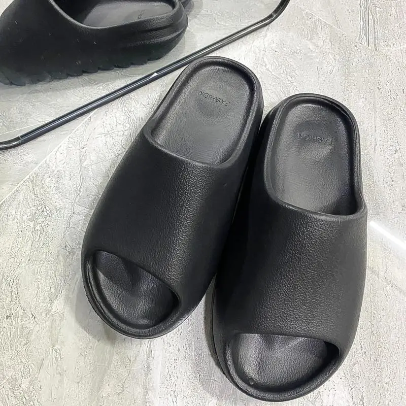 Dép nam nữ quai ngang đế cao 5cm Slide nhám phom chuẩn - dép bánh mì đế cao bản cao cấp Slipper DéP Đế Bằng Cao Su Jean Hoa 6