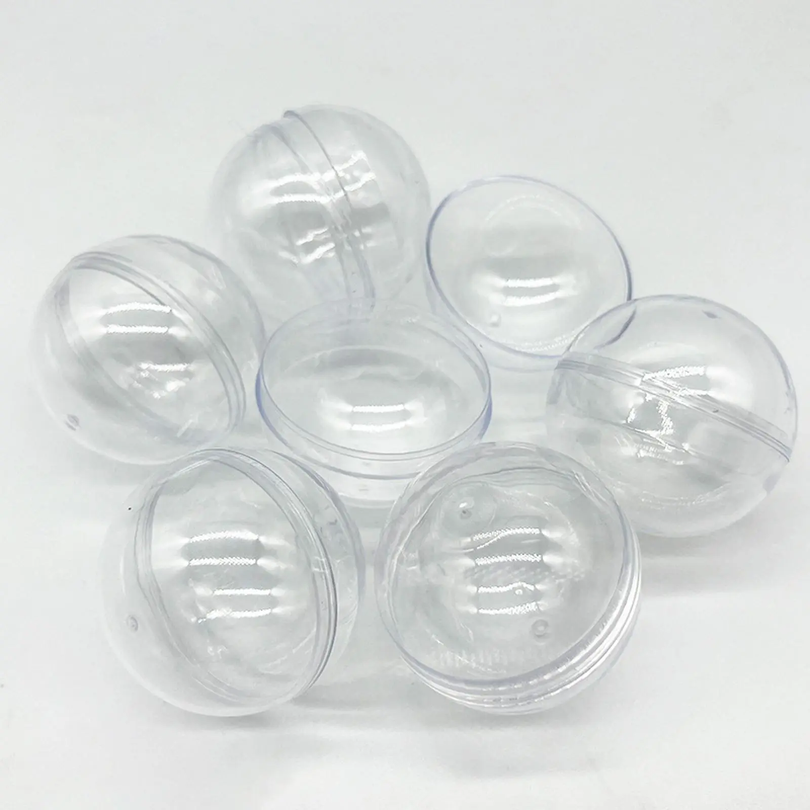 Empyt Round Transparent Clear Surprise Egg Lucky Draw Surprise Egg Shell Plastic Capsule Ball Toys Vending Machine Children Toy Doll Stroage Ball