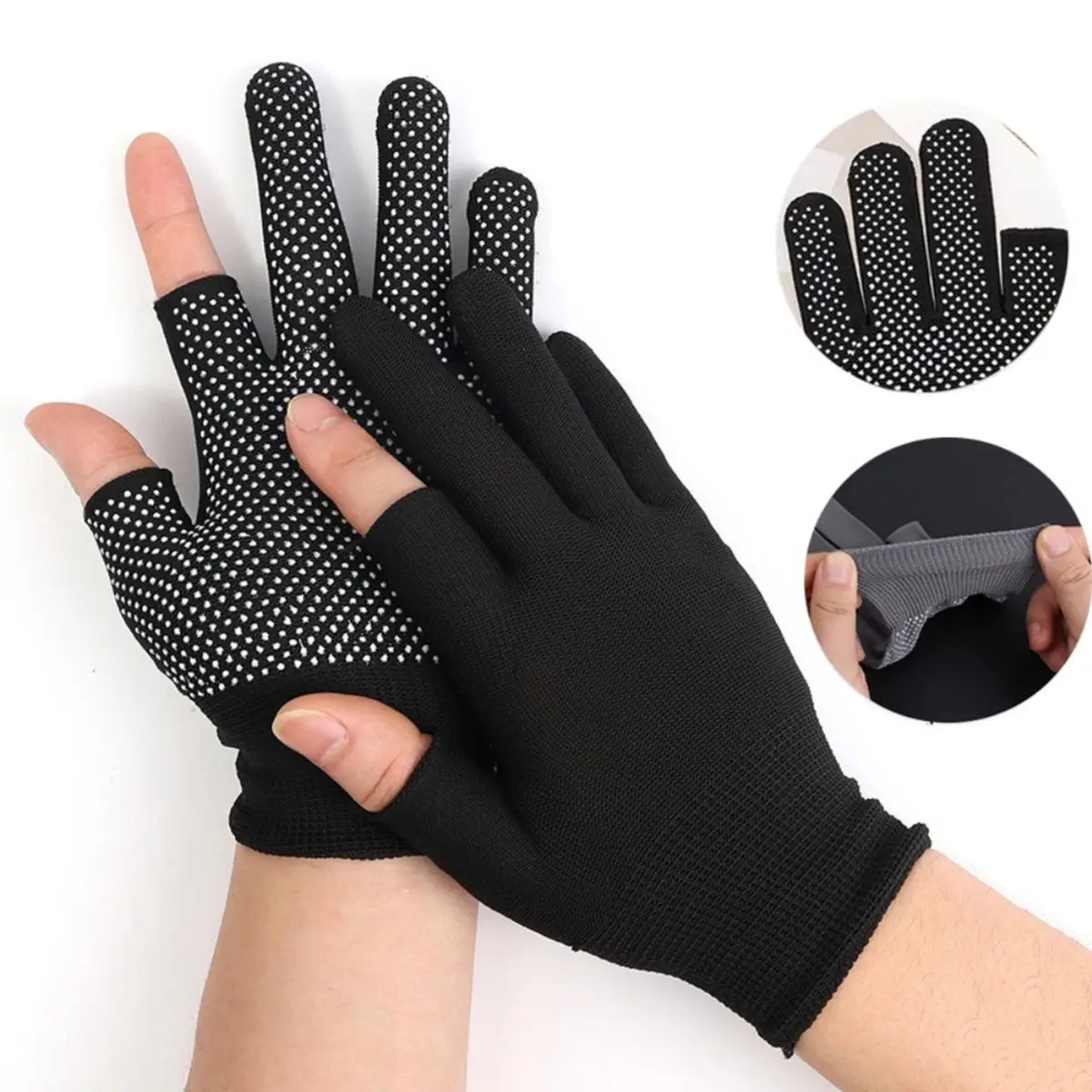 Set 10 đôi Găng Tay Nylon Chống Trượt Thoáng Khí Có Thể Dùng Cho Màn Hình Cảm Ứng Tiện Lợi