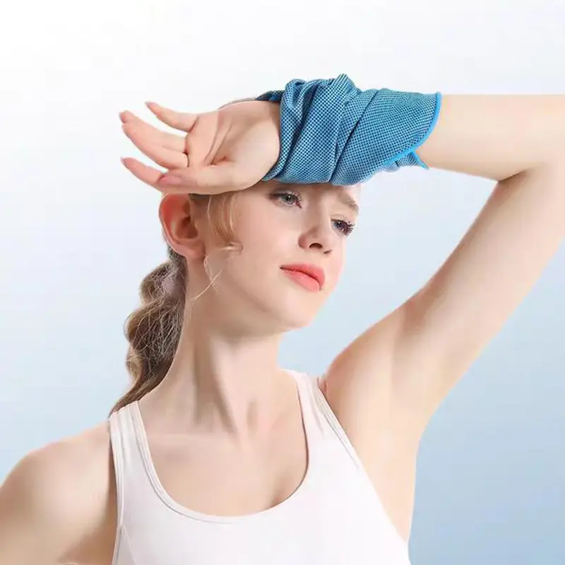 Sports Wristband, Sweat Absorbing Elastic Wristband, Cold-proof Sweat-absorbing Quick-drying Wristbands for Running Fitness Outdoor 2