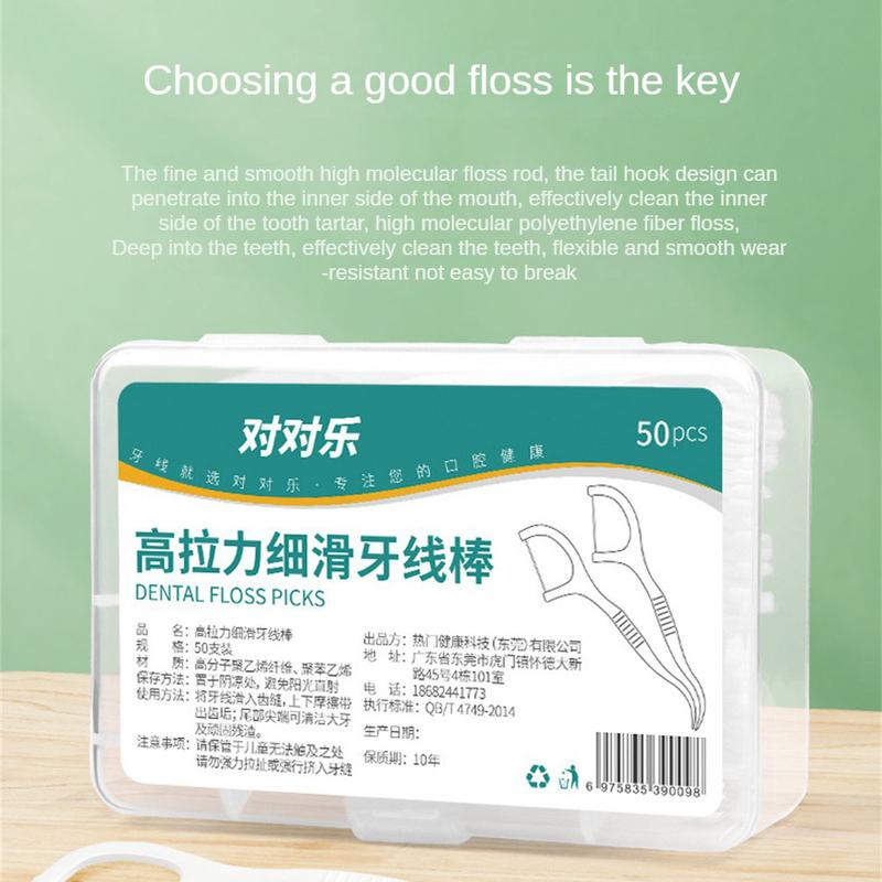 High Strength Fine Smooth Dental Floss Stick, Disposable Plastic Toothpick, Portable Dental Floss Box, Signature Oral Care Prodcut Comfort 3