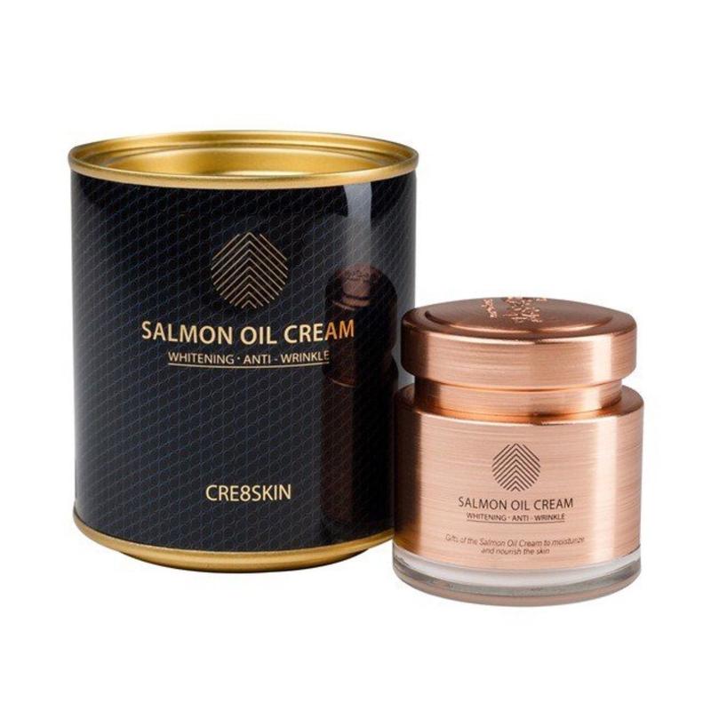 Kem Dưỡng Ẩm Salmon Oil Cream Whitening Anti Wrinkle Cre8skin 80g Kem Cá Hồi Đêm Hỗ Trợ Dưỡng Ẩm Giúp Cải Thiện Độ Đàn Hồi Skincare