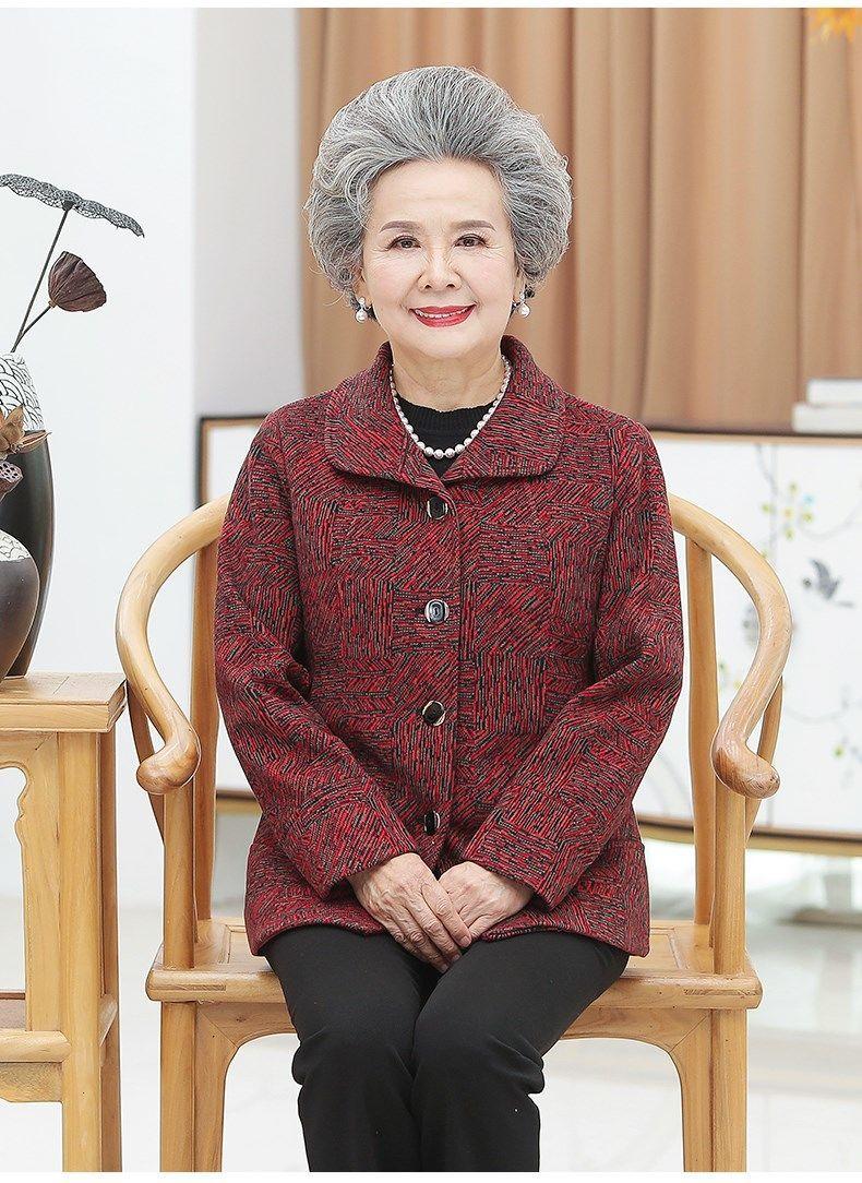 Product Introduction of Bộ Đồ Mùa Thu Và Mùa Đông, Bà Ngoại, Dành Cho Phụ Nữ Trung Người Già Và Cao Tuổi, Mẹ, Quần Áo Mùa Đông, Dành Cho Phụ Nữ Mỏng, 60-70 Tuổi, Quần Áo Cũ 18
