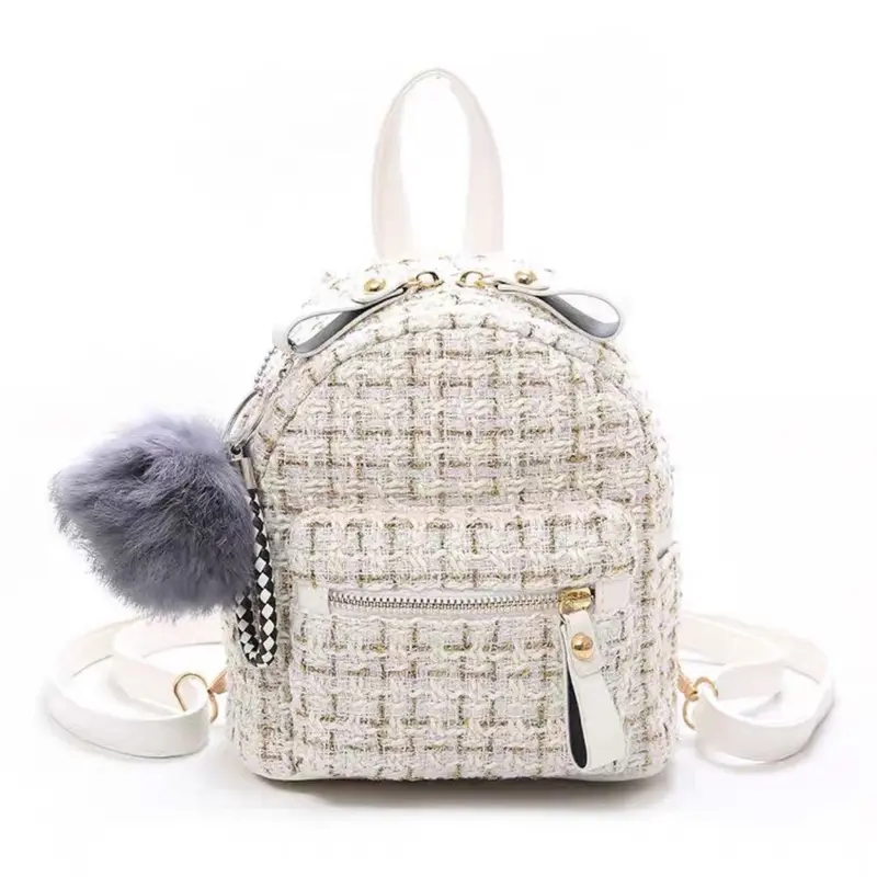 Ba Lô Nữ EMMAYCLSET Vải Dạ Kim Tuyến Đeo Được Chéo EM128 Đeo Vai Da Backpack mcm  balo 1