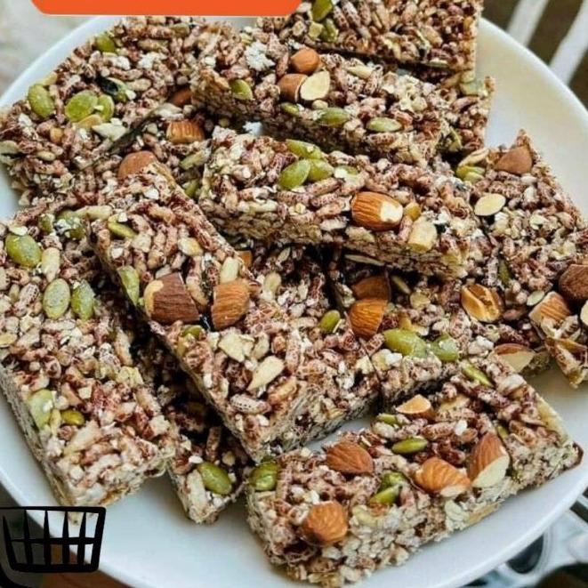 Gói 500.gram Thanh Gạo Granola Lứt Mix Hạt Dinh Dưỡng - Thanh Bánh Mix Hạt
