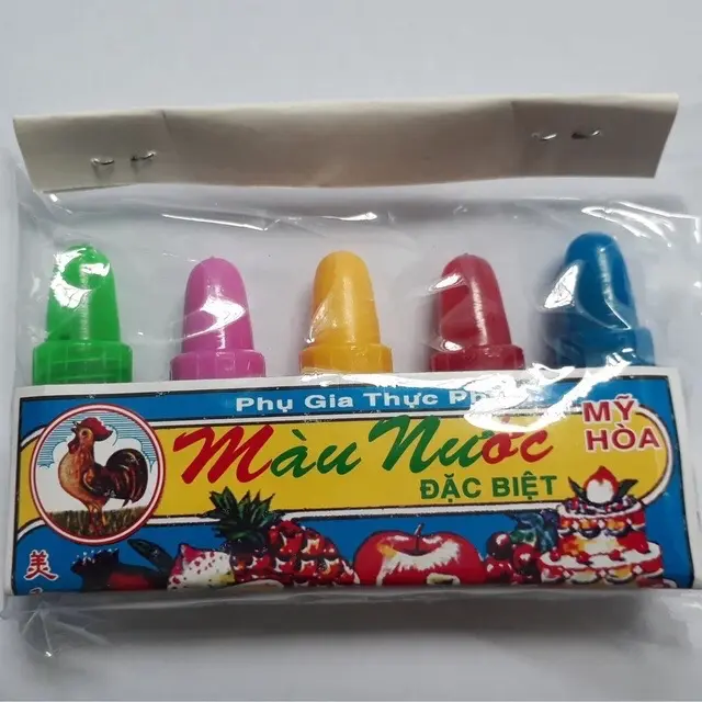 Lốc 5lọ màu thực phẩm size bé dùng để làm bánh,làm slime 4