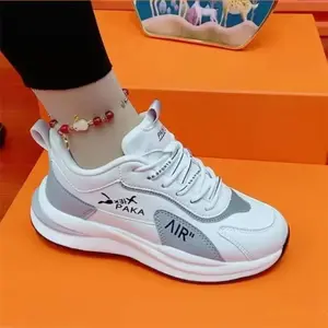 Sepatu Wanita Olahraga D730 - Sneaker Tali Modis Kasual Sintetis