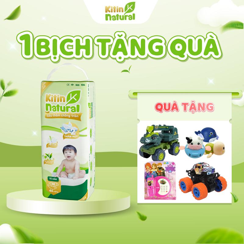 Flash Sale MUA 1 TẶNG 1 QUÀ - Khi mua 1 bịch tã bỉm Kitin Natural tã quần dán chống hăm bí cho trẻ sơ sinh mỏng nhẹ thấm hút tốt thương hiệu Việt Nam từ NB-4XL