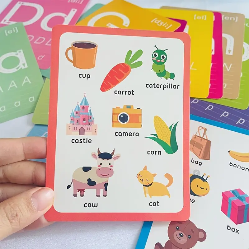 Alphabet/number/math Learning Card, 36pcs/set Learning Card with Erasable Pen, Learning Card for Preschoolers & Kindergarten Learning Activities,  Teenage Girl Gifts 7