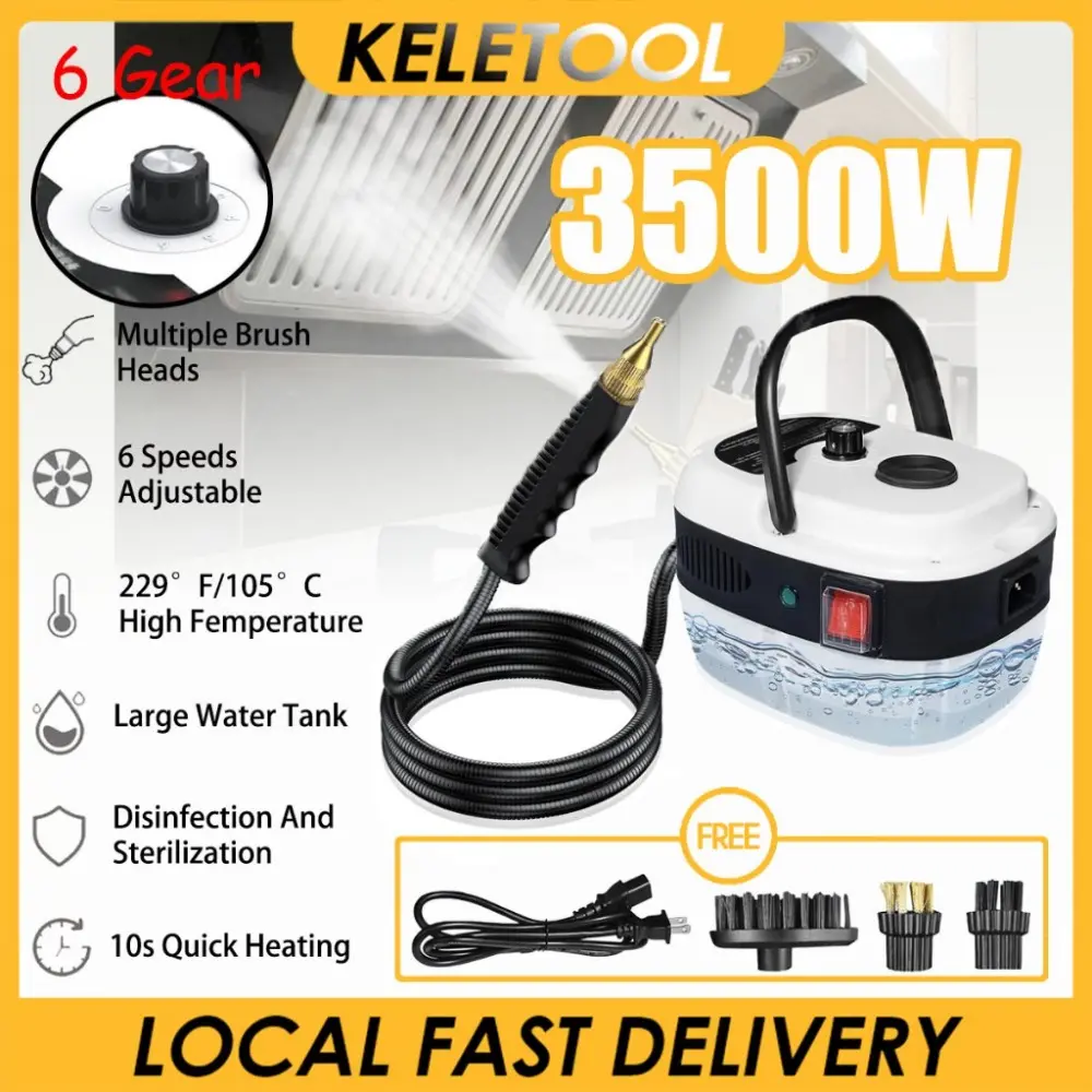 3500W High Temperature Pressure Steam Cleaner Handheld Steaming Washer Electric Steaming Cleaner Machine With Brush Head
