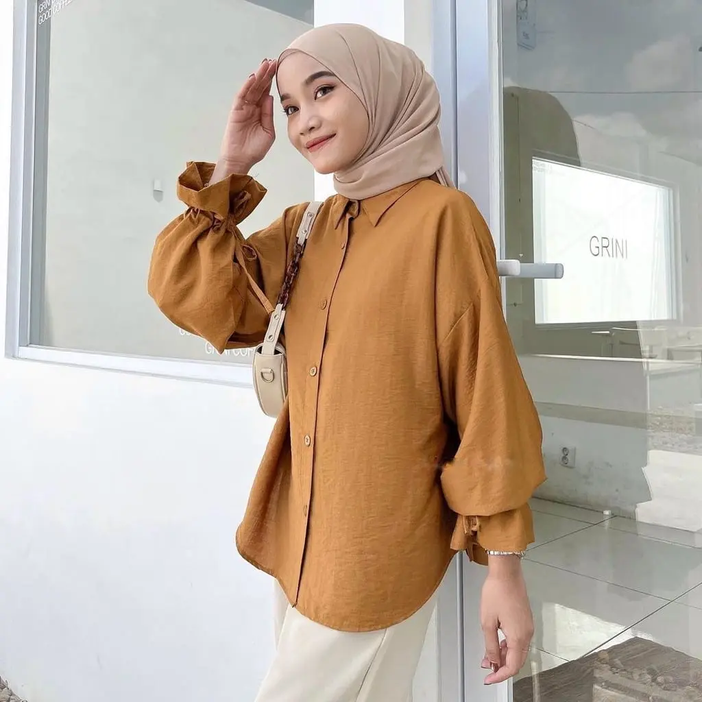 Kemeja Wanita Aleya Top CRINKLE PREMIUM AIRFLOW CRINCLE