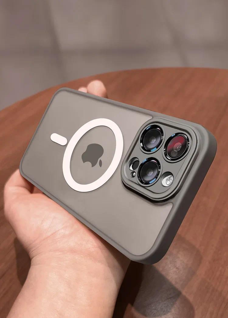 Product Introduction of Magnetic Luxury Matte Translucent Armor Shockproof Case For iPhone 15 14 13 12 11 16 Pro Max Plus Magsafe Wireless Charge Cover 21