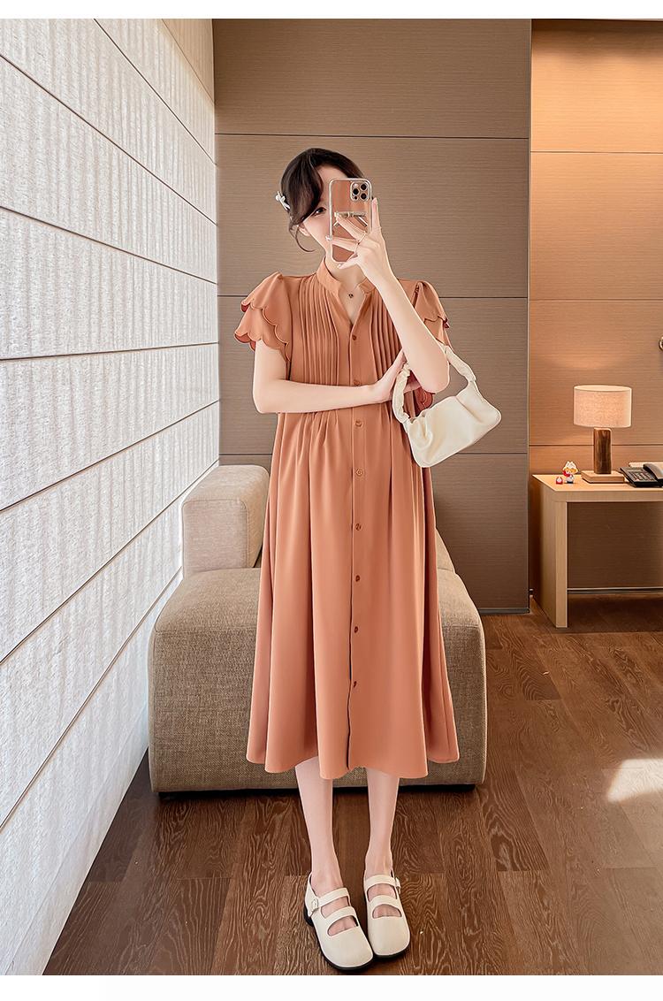 Product Introduction of E69990# Postpartum Embroidery Plus Size Womens Dresses Summer New Arrival Pregnancy Clothes Pregnant Mid-Long Breastfeeding Dress 14
