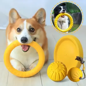 Mainan Hewan Peliharaan/Frisbee Silikon Rubber Terbang Dog Toys /Mainan Anjing Besar Cincin Latihan/ Mainan Anjing Besar Cincin Latihan Gigitan Mainan Geraham Tahan Gigitan