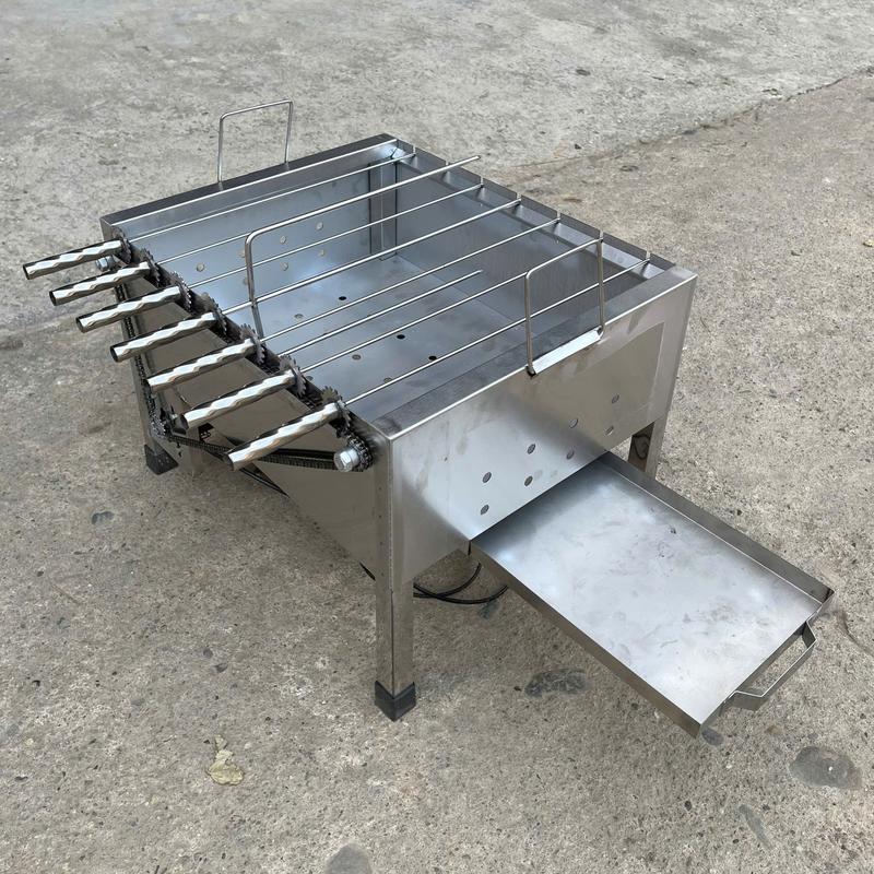 Bếp Nướng Than Hoa INOX 304 - Siêu Bền, Có Motor , tai xách 3