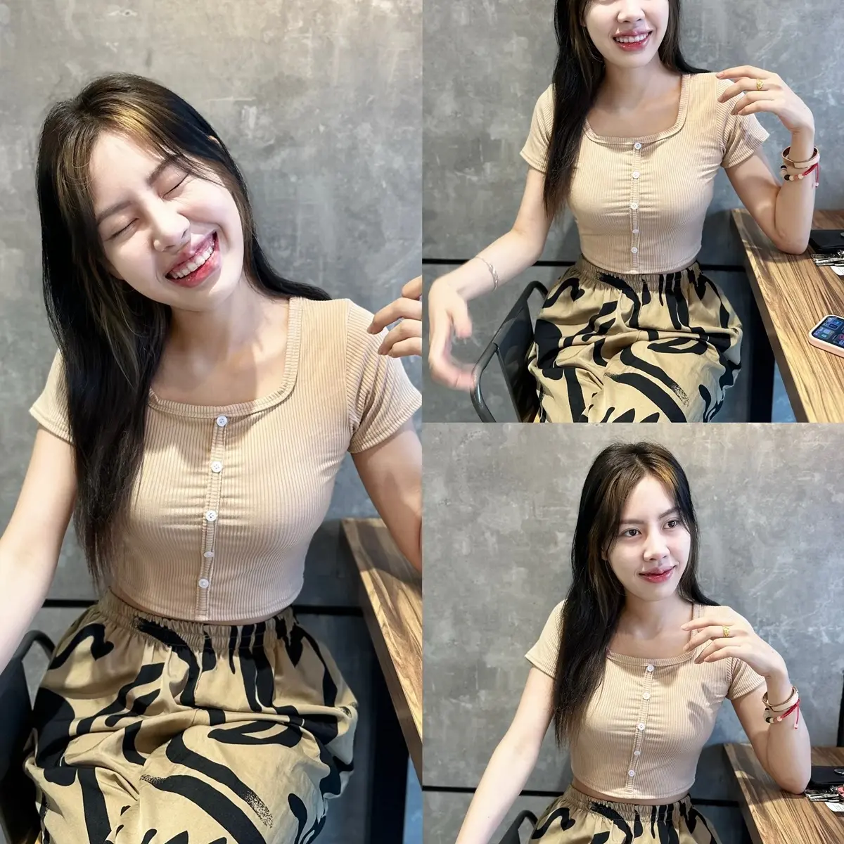 ครอปแต่งกระดุมหน้า คอเหลี่ยมผ้าร่อง เป็นกระดุมหลอก อก32-36 (ซื้อ5แถม1คละรุ่นได้) ผู้หญิง