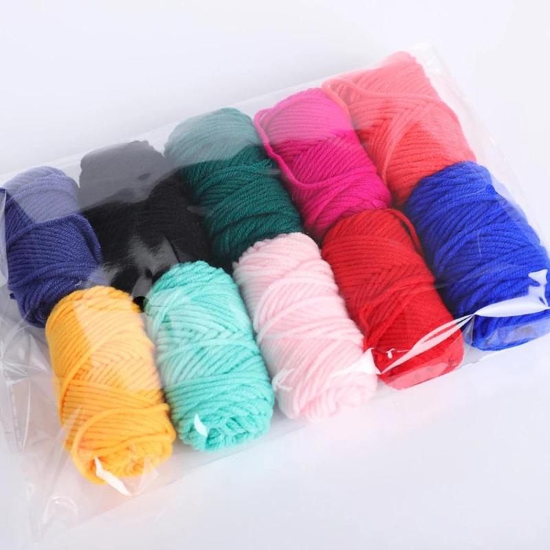 Product Introduction of 10 Colors Embroidery Yarn (10pcs/set), DIY Embroidery Supplies for Beginner, Handmade Knitting Yarn for Home Decoration 13
