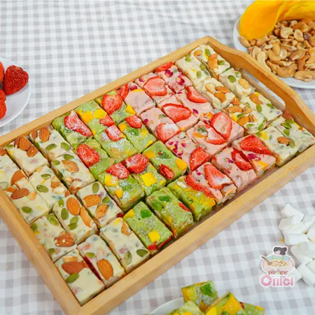 Set Nguyên Liệu Làm Kẹo Nougat CƠ BẢN [set 40 viên 2 vị] Bếp Của Mẹ ONICI - kèm công thức nấu & Quà Tặng 4