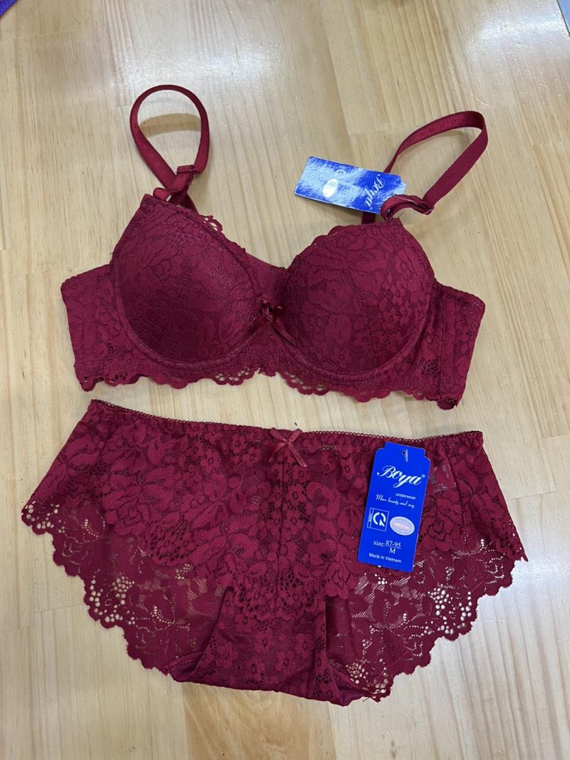 Product Introduction of [BOYA522] Combo đồ lót REN, áo ngực MỎNG có gọng, 2 móc cài và quần lót ren - Áo Quần Lót 3