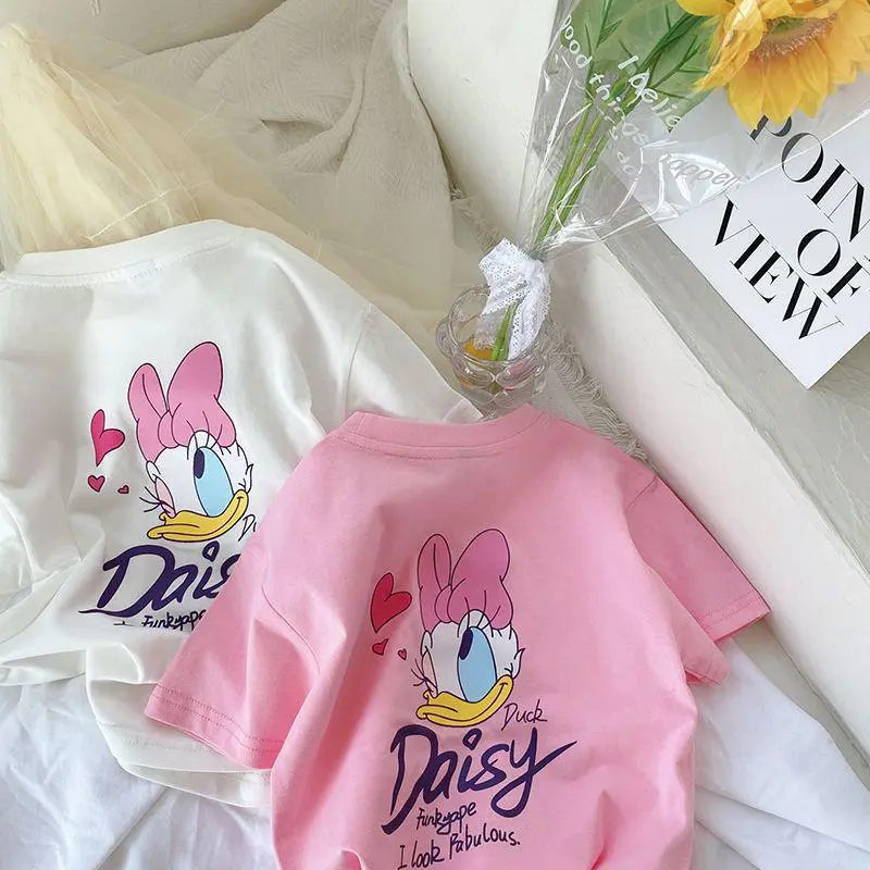 Áo Thun Cotton ngắn Tay Cho Em Bé Gái, Thời Trang Mùa Hè 2023, Áo Phông Vịt Donald, Cho Trẻ EmÁo Crop Top Có Mũ Trùm Đầu, Dành Cho Nam set  quần set  jean