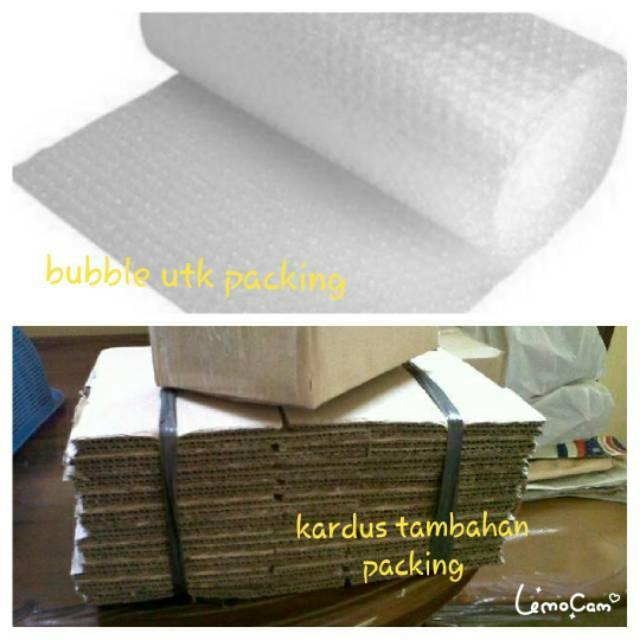 plastik bubble dan kardus / kertas kado untuk tambahan packing 0