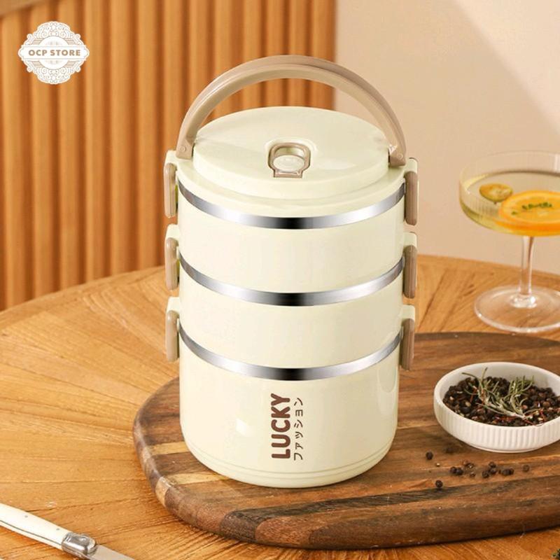 Hộp đựnġ Cơm Trưa Văn Phòng Giữ Nhiệt Loại 3 Tầng, 4 Tầng