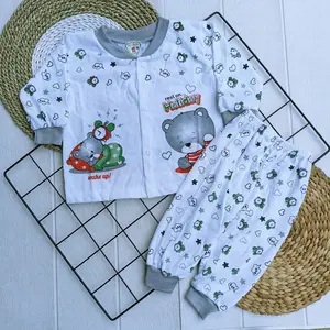 Baju Tidur Setelan Baju Bayi Setelan Piyama Bayi Lengan Panjang Usia 3-12 Bulan Azzahra Baby and Kids