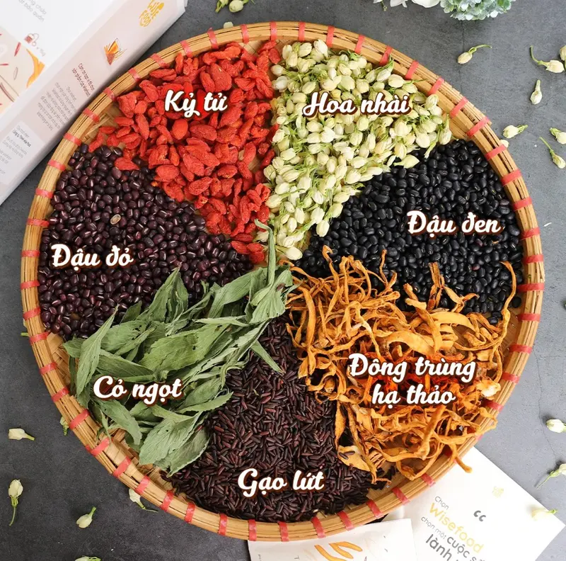 Trà Gạo Lứt Đông Trùng Wise Food 300g, 20 Gói /Hộp 2