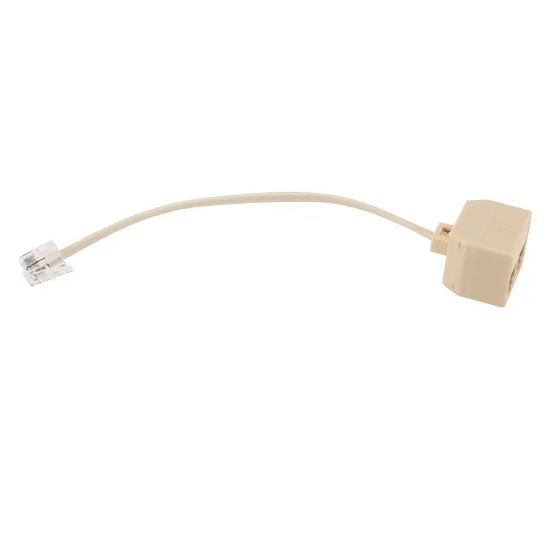 Telephone RJ11 Male Line to Double RJ11 Female Jack Filter Splitter ...
