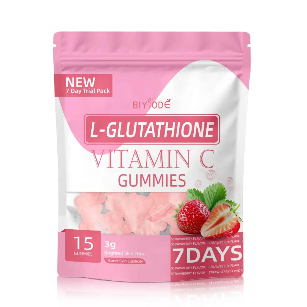 24h-BIYODE Glutathione Collagen Gummies Whitening Glow Anti-Aging Gummies  Vitamin Beauty Gummies 60p