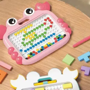 [TM888] Mainan Anak Papan Magnet / Magnetic Board Drawing / Papan Manik Magnet Serbaguna / Mainan Edukasi Kreatifitas / Papan Gambar Motif Kepiting Bebek