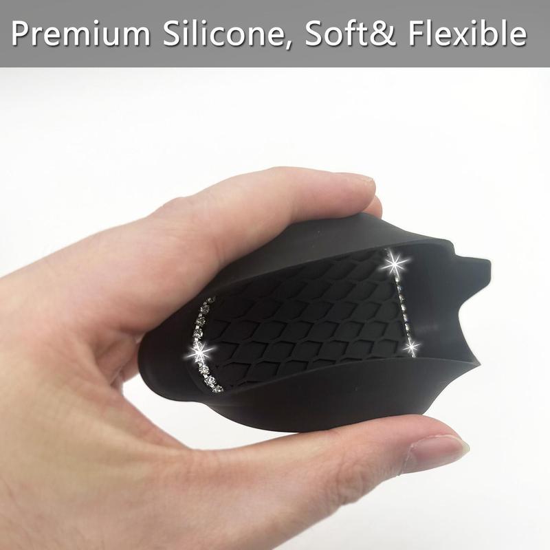 Artificial Rhinestone Decor Car Coaster, 2 Counts/set Car Cup Holder Mat, Non-slip & Waterproof Cup Holders Pad, Car Interior Accessories for Women & Men 5