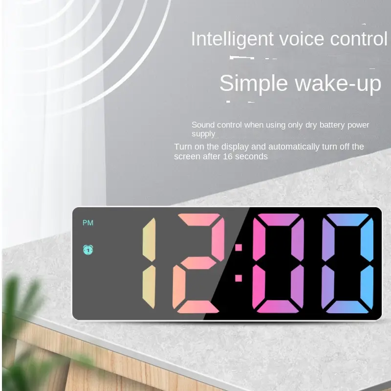 Hot-Selling Multi-Functional Creative Simple Ins Style Electronic Clock ...