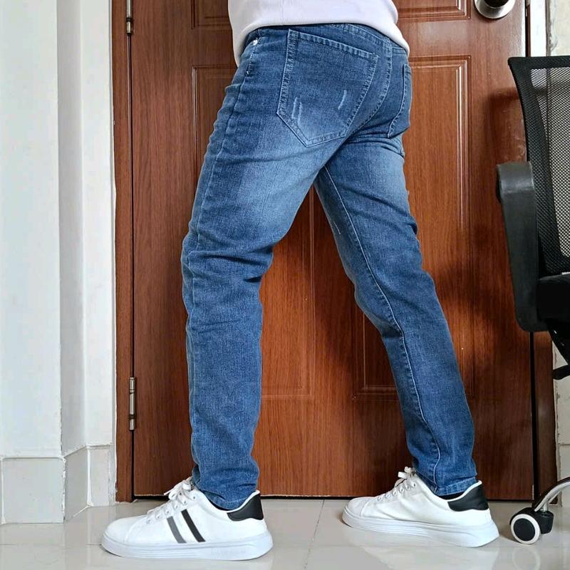 Mã 017. (XANH BIỂN) QUẦN JEAN dài NAM chất vải COTTON - MỀM MẠI - DẦY DẶN - form ÔM DÁNG CỰC NÉT-  Menswear Pants- Có Túi 4